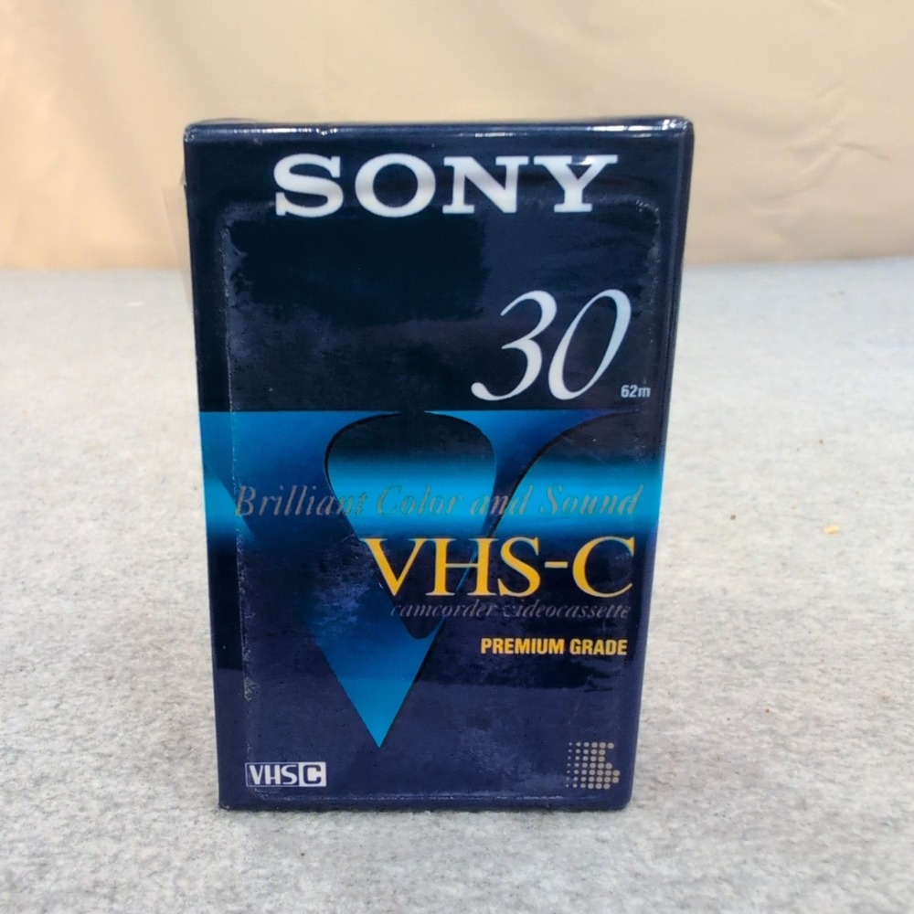 Sony 30 Minute VHS C Camcorder Videocassette Premium Grade Brilliant Color - Picture 2 of 2